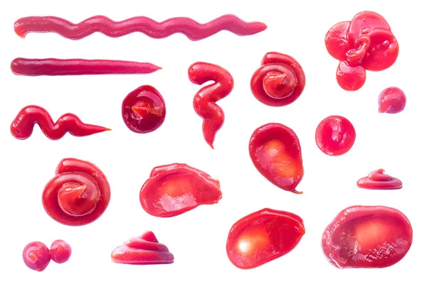 Πιτσιλιές κόκκινης ντομάτας κέτσαπ — Φωτογραφία Αρχείου