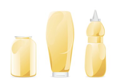 Cam şişede mayonez..