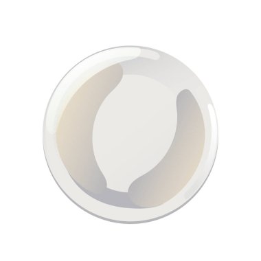 Boş seramik sos kasesi düz çizgi film tarzında..