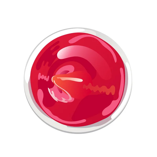 Ketchup de tomate en un tazón. — Vector de stock
