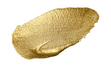 Su boyası kağıdında altın rengi çalı vuruşu.