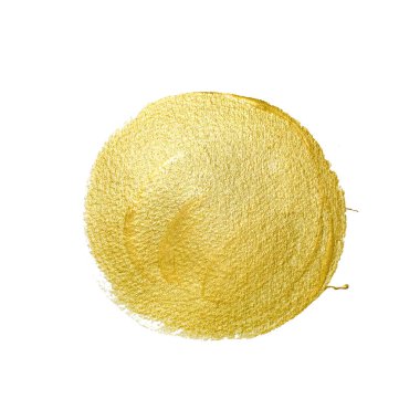 Su boyası kağıdında altın rengi çalı vuruşu.