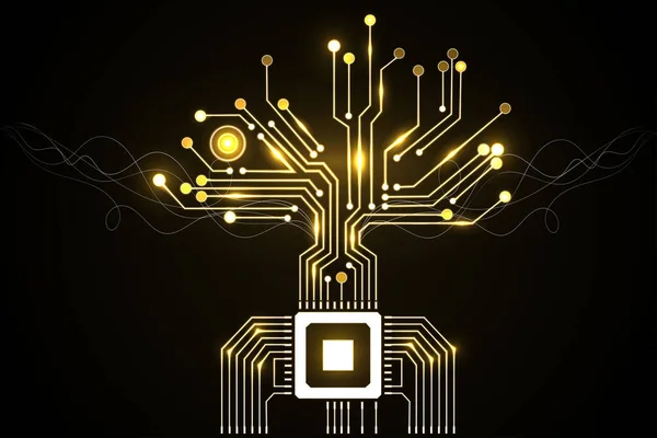 Devre tahtası elektronik ağaç biçimi.