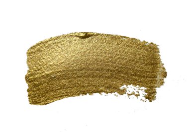 Su boyası kağıdında altın rengi çalı vuruşu.