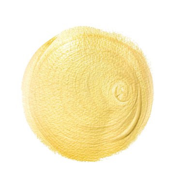 Su boyası kağıdında altın rengi çalı vuruşu.