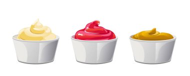 Ketçap, mayonez, hardal sosu..