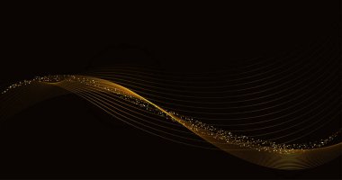 Soyut parlak altın dalgalar