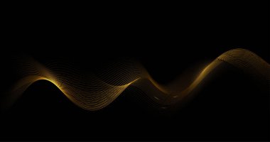 Soyut parlak altın dalgalar