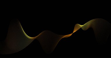 Soyut parlak altın dalgalar