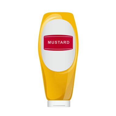 Sarı şişedeki hardal. Dijon bal soslu krema..