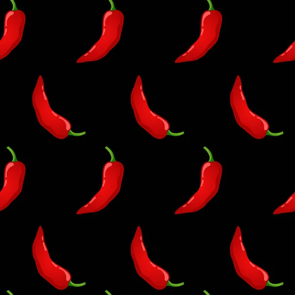 Pepper vector seamless pattern. — Stock Vector