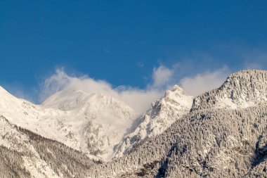 Bohinj dağlarında kış mevsimi