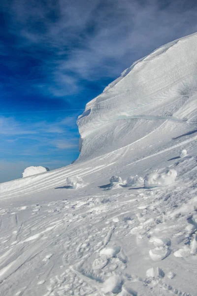 Padrões Neve Feitos Pela Natureza — Fotografia de Stock