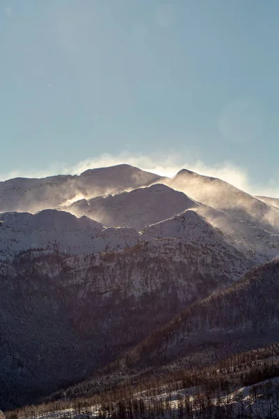 Temps Venteux Dans Les Montagnes Bohinj — Photo