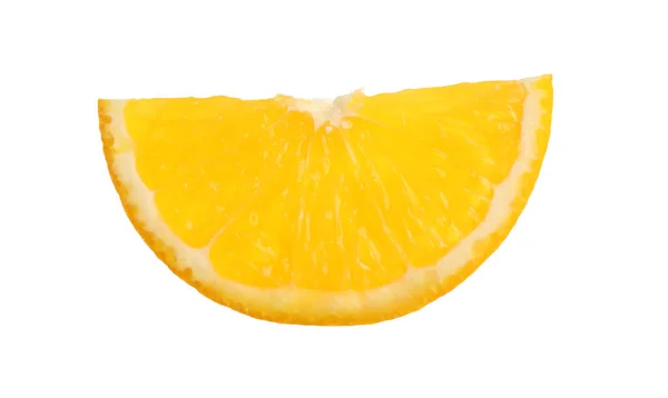 Kawałek Świeżej Pomarańczy Wyizolowany Białym Składnik Wina Mrożonego — Zdjęcie stockowe