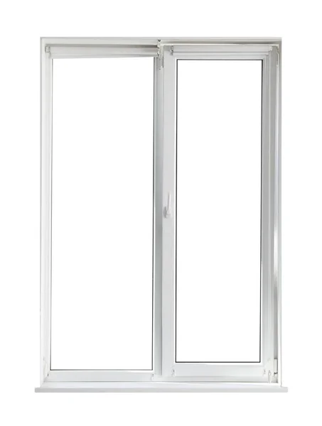 Fenêtre Ouverte Moderne Plastique Sur Fond Blanc — Photo