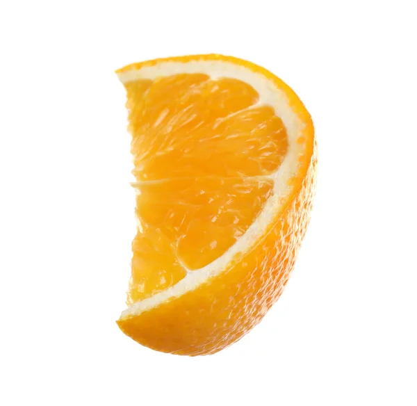 Scheibe Frischer Orange Isoliert Auf Weiß Glühweinzutat — Stockfoto