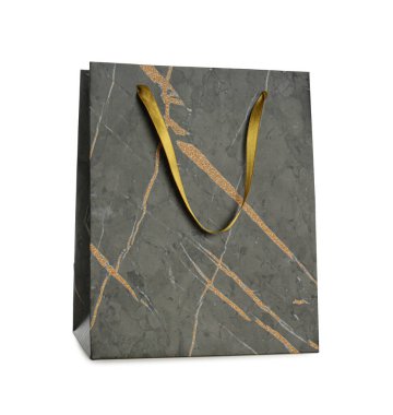 Beyaz üzerine izole edilmiş şık bir hediye paketi.