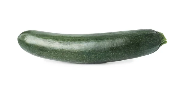 Rohe Grüne Reife Zucchini Isoliert Auf Weiß — Stockfoto