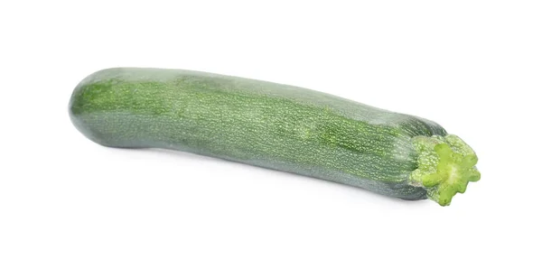 Rohe Grüne Reife Zucchini Isoliert Auf Weiß — Stockfoto