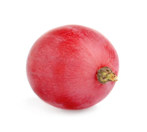 Pyszne Dojrzałe Czerwone Winogrona Izolowane Białym — Zdjęcie stockowe