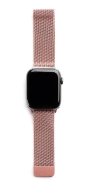 Modern stil akıllı saat beyaz, üst görünümde izole