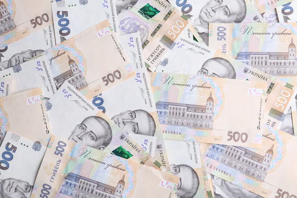 Украинские Деньги Качестве Фона Вид Сверху Национальная Валюта — стоковое фото