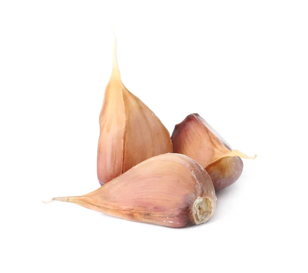 Fresh Organic Garlic Cloves White Background — Stock Photo, Image