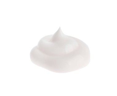 Beyaz arka planda krema örneği. Kozmetik ürünü