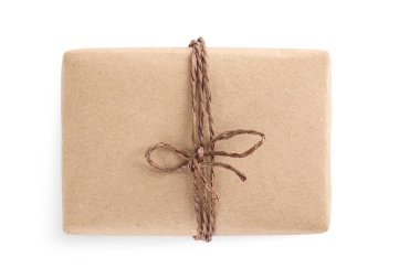 Doğal katran sabun çubuğu beyaz, üst görünümde izole