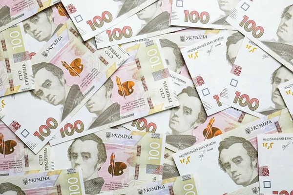 Ukrainisches Geld Als Hintergrund Draufsicht Landeswährung — Stockfoto