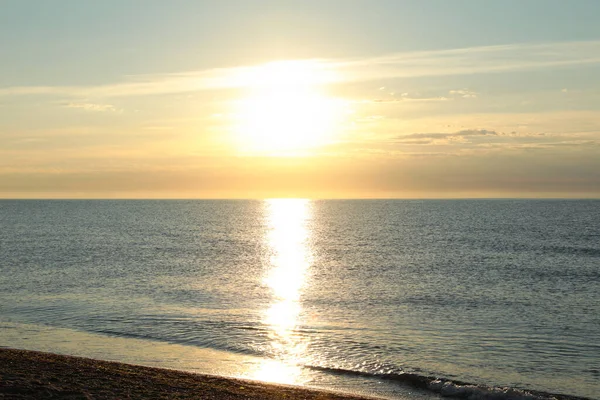 Мальовничий Вид Прекрасне Море Заході Сонця Літні Канікули — стокове фото