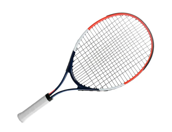 Tenis Raketi Beyaza Izole Edilmiş Spor Malzemeleri — Stok fotoğraf