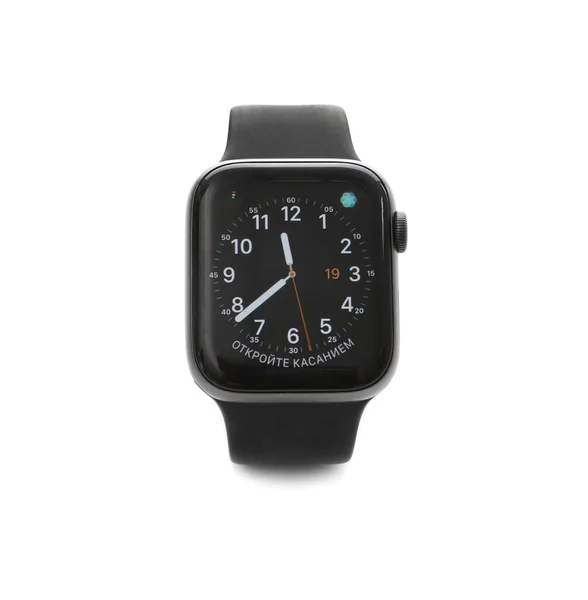 Mykolaiv Ukraine Setembro 2019 Apple Watch Com Relógio Analógico Rosto — Fotografia de Stock