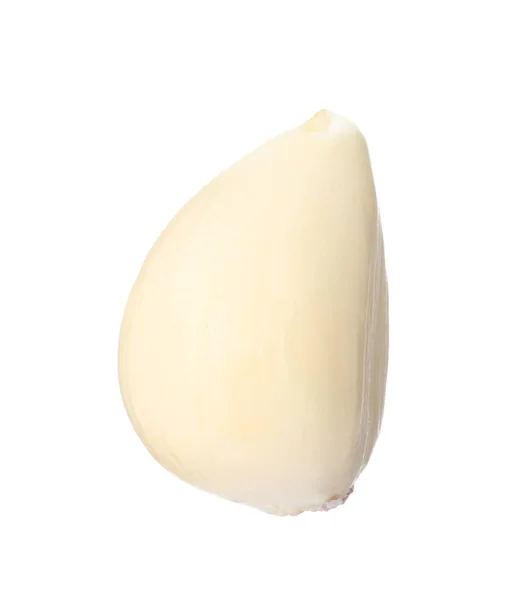 Fresh Peeled Garlic Clove Isolated White Organic Food — Stock Photo, Image