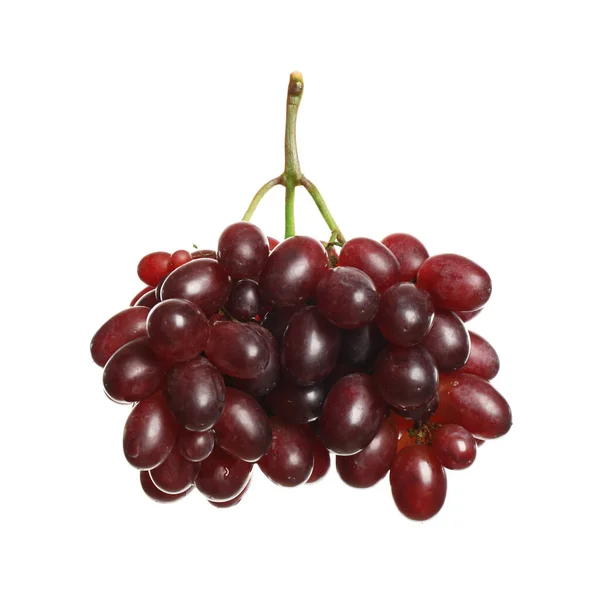 Bunch Fresh Ripe Juicy Red Grapes Isolated White — Stock Photo, Image