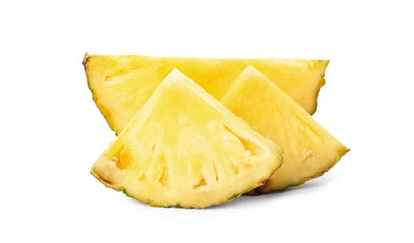 Slices Fresh Pineapple Isolated White — Stock Photo, Image