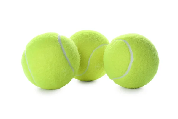 Palle Tennis Isolate Bianco Attrezzature Sportive — Foto Stock