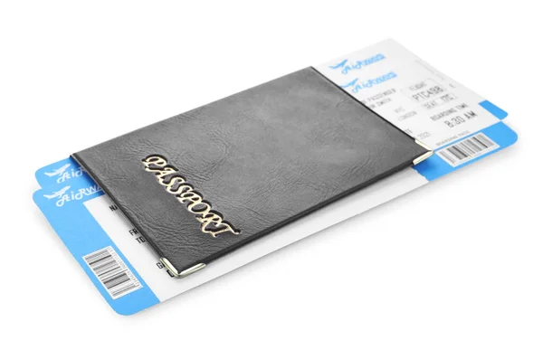 흰색으로 여권과 여행사 — 스톡 사진