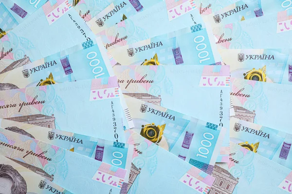 Крупный План Украинских Денег Фона Национальная Валюта — стоковое фото