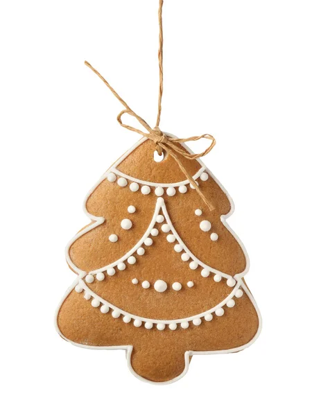 Chutné Domácí Vánoční Sušenky Izolované Bílém — Stock fotografie