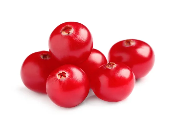 Pile Fresh Cranberries White Background — Stock Photo, Image