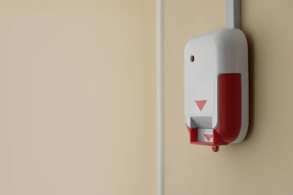 Fire Alarm Switch Light Wall Indoors Space Text — Stock Photo, Image