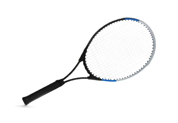 Tennisracket Geïsoleerd Wit Sportuitrusting — Stockfoto