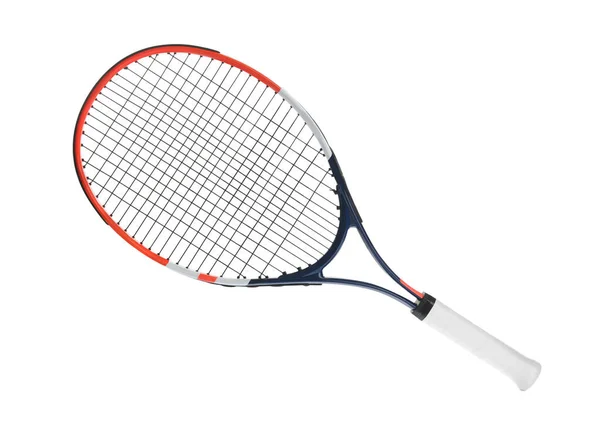 Tenisz Ütő Elszigetelt Fehér Sportfelszerelés — Stock Fotó