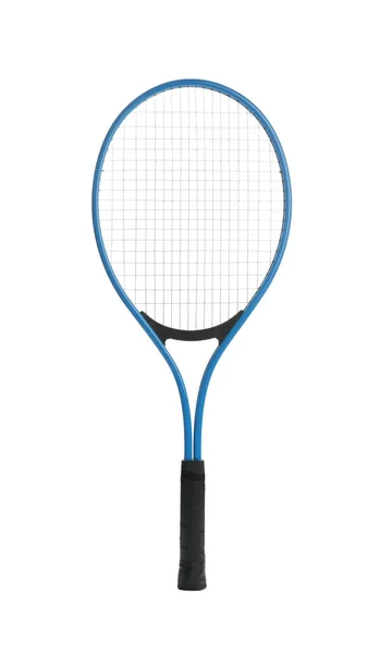 Tennisracket Geïsoleerd Wit Sportuitrusting — Stockfoto