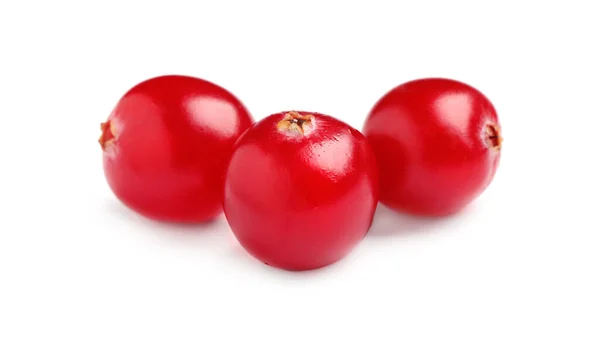 Fresh Red Cranberries White Background Healthy Snack — Stock Photo, Image