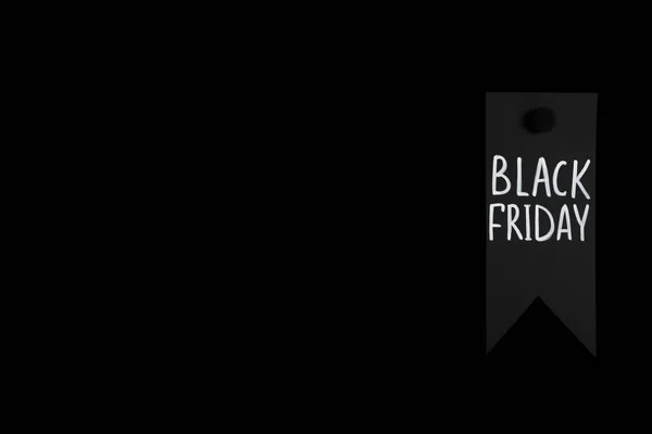 Tag Phrase Black Friday Dark Background Space Text — Stock Photo, Image