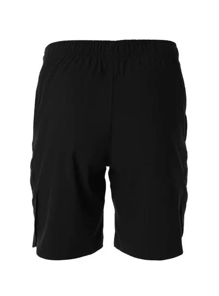 Black Men Shorts Isolated White Sports Clothing — Stock Photo, Image