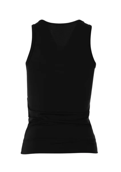 Zwarte Vrouwentop Geïsoleerd Wit Sportkleding — Stockfoto